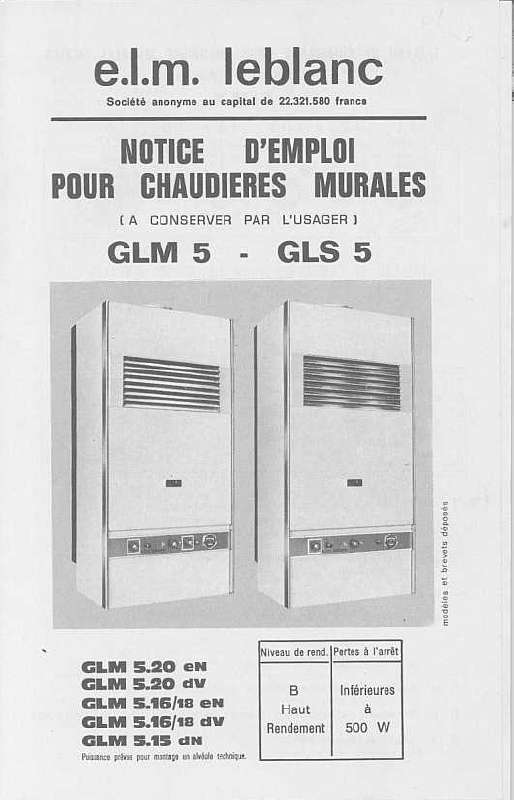 Notice ELM LEBLANC GLS 5 chaudière Trouver une solution à un problème — free download
